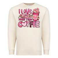 Sandshell i love you more than coffee valentines day Premium Sweatshirt - OliviaCreatesArt