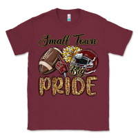 Burgundy small town big pride maroon yellow Classic Tee - MaliasSmallBusiness