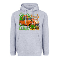 Heather Grey St. Patrick's Loads of luck with gnome Heavyweight Hoodie - HowdyJamesFarm