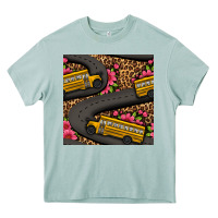 Arona flower leopard school bus seamless pattern Heavy Core Tee - BundleAndBundleShop