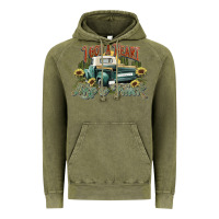 Vintage Olive i got a heart like a truck western sunflower Vintage Hoodie - NancyCooperArtShop