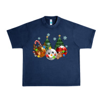 Navy christmas Urban Heavy Tee - MaliasSmallBusiness