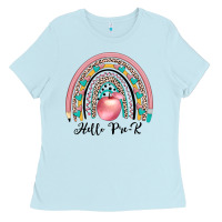 Baby Blue hello pre k Ladies Tee - JahusDesignShop