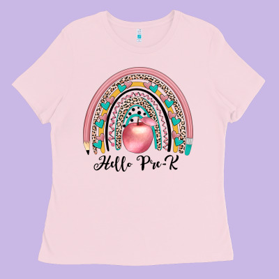 Hello Pre K Ladies Tee Designed By Jahusdesignshop