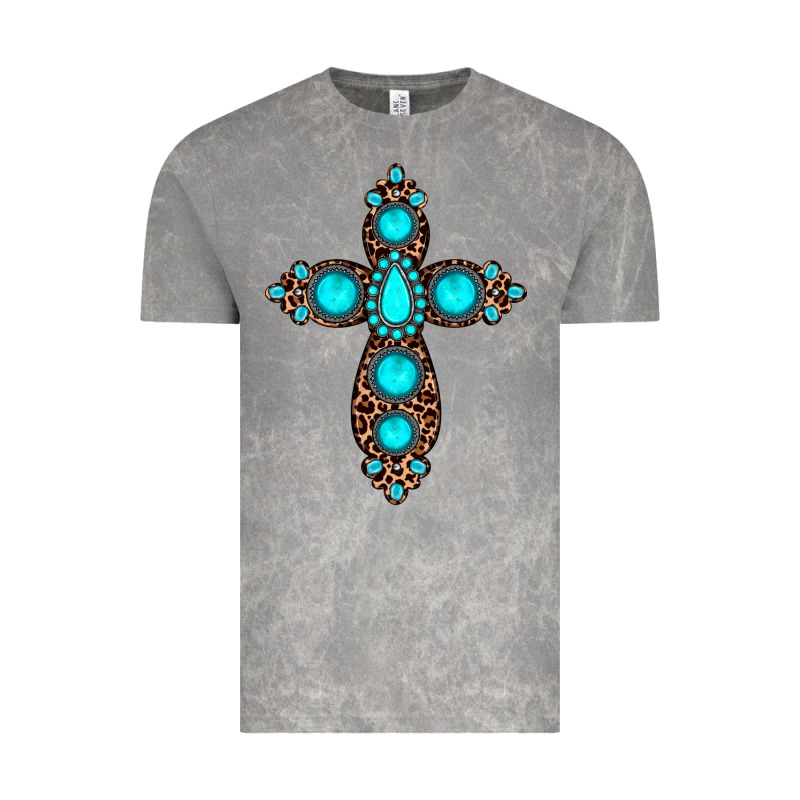 Gemstone Leopard Cross Vintage Tee by JahusDesignShop | Teevron