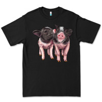 Black cute baby pigs Premium Tee - Artiststas