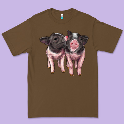 Cute Baby Pigs Premium Tee Designed By Artiststas