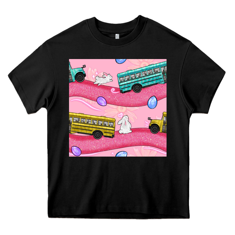 Easter School Bus Seamless Pattern Heavy Core Tee by BundleAndBundleShop | Teevron
