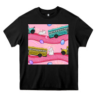 Black easter school bus seamless pattern Heavy Core Tee - BundleAndBundleShop