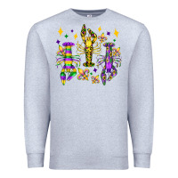 Heather Grey mardi gras craw fish olivia Premium Sweatshirt - OliviaCreatesArt