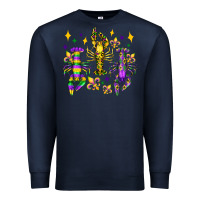 Navy mardi gras craw fish olivia Premium Sweatshirt - OliviaCreatesArt
