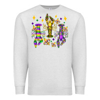 Oatmeal Heather mardi gras craw fish olivia Premium Sweatshirt - OliviaCreatesArt