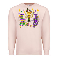 Pale Pink mardi gras craw fish olivia Premium Sweatshirt - OliviaCreatesArt