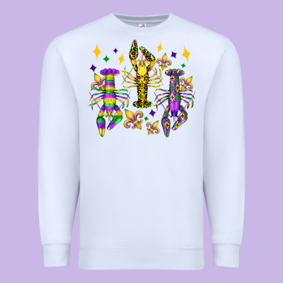 Mardi Gras Craw Fish Olivia Premium Sweatshirt Designed By Oliviacreatesart