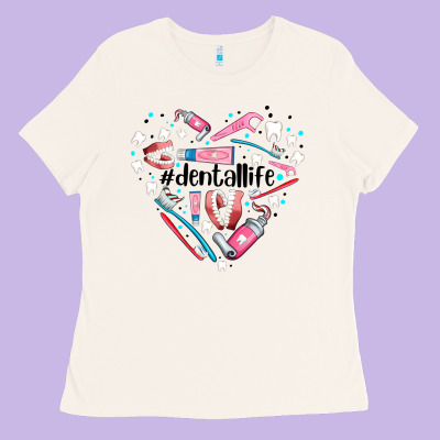 Dental Life Element Heart Ladies Tee Designed By Adodesignshop