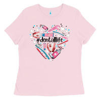 Bubblegum Pink dental life element heart Ladies Tee - AdoDesignShop