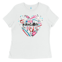 White dental life element heart Ladies Tee - AdoDesignShop