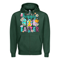 Sports Green Happy Easter Egg Nurse Zipper Hoodie - HowdyJamesFarm