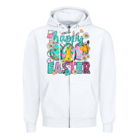 White Happy Easter Egg Nurse Zipper Hoodie - HowdyJamesFarm