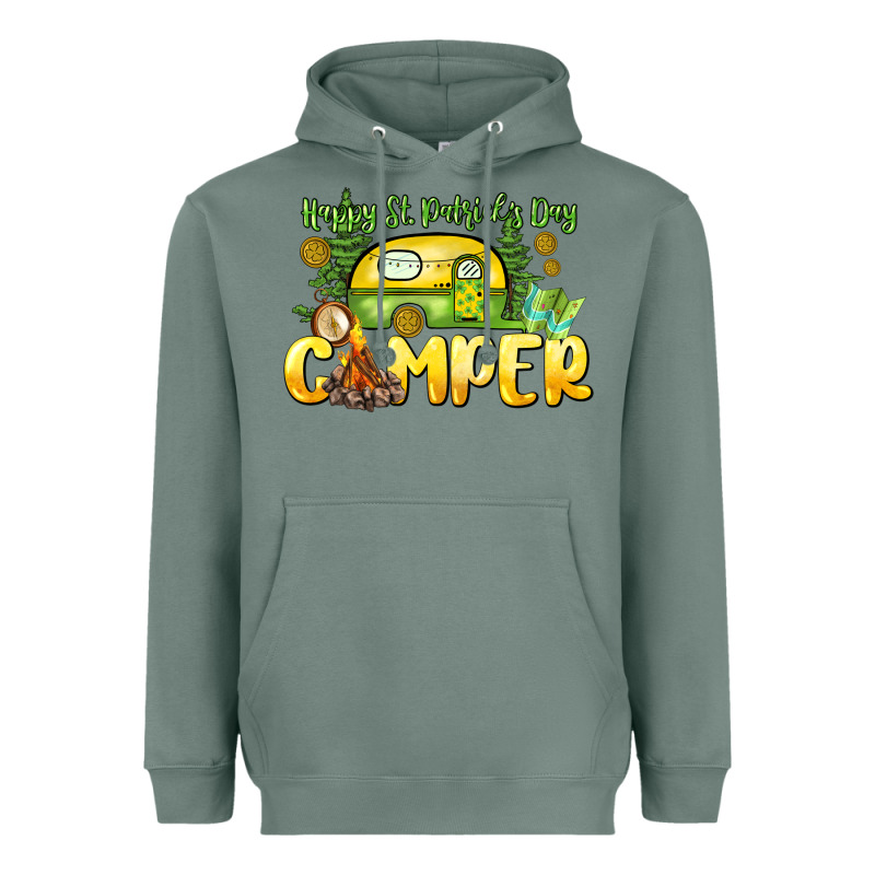 Happy St. Patrick's Day Camper Heavyweight Hoodie by HowdyJamesFarm | Teevron