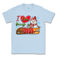 Dusty Blue i love being a gigi Classic Tee - MaliasSmallBusiness