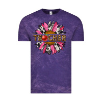 Cloud Purple western teacher sunflower Vintage Tee - NancyCooperArtShop