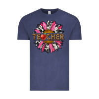Vintage Denim western teacher sunflower Vintage Tee - NancyCooperArtShop