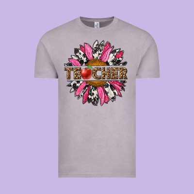 Western Teacher Sunflower Vintage Tee Designed By Nancycooperartshop