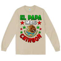 Mushroom El Papa Mas Chingon Mexican Flag Long Sleeve Tee - LillyAllenDesigns
