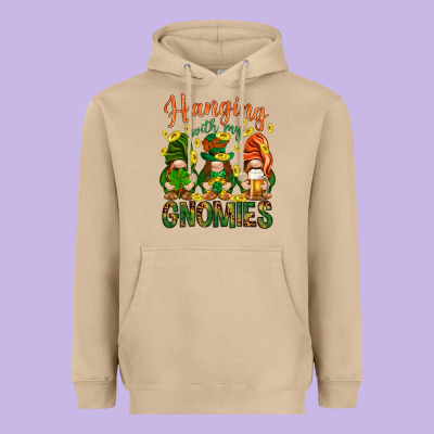 Hanging With My Gnomies Heavyweight Hoodie Designed By Howdyjamesfarm
