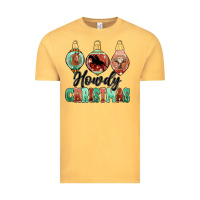 Vintage Mustard howdy christmas Vintage Tee - MaliasSmallBusiness