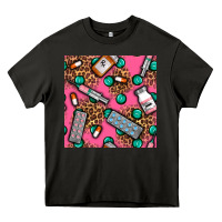 Asphalt Medicines And Pills Seamless Pattern Heavy Core Tee - BundleAndBundleShop