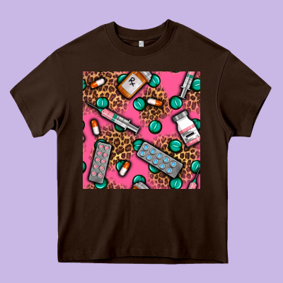 Medicines And Pills Seamless Pattern Heavy Core Tee Designed By Bundleandbundleshop