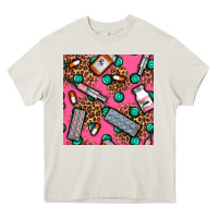 Cream Medicines And Pills Seamless Pattern Heavy Core Tee - BundleAndBundleShop