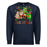 Navy just a girl who loves christmas Premium Sweatshirt - OliviaCreatesArt