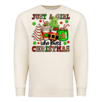 Sandshell just a girl who loves christmas Premium Sweatshirt - OliviaCreatesArt