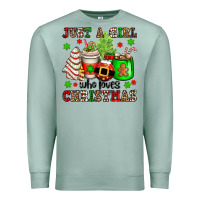 Seafoam just a girl who loves christmas Premium Sweatshirt - OliviaCreatesArt