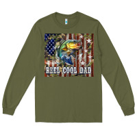 Army Green 4th of July Western Reel Cool Dad Bass Long Sleeve Tee - LillyAllenDesigns