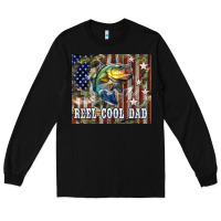Black 4th of July Western Reel Cool Dad Bass Long Sleeve Tee - LillyAllenDesigns