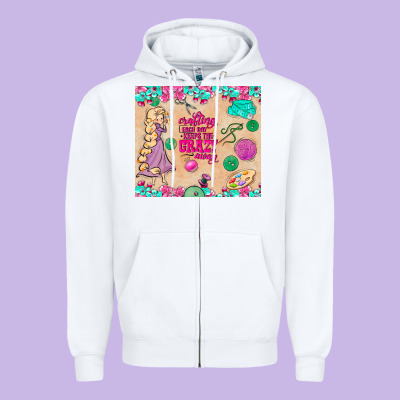 Sewing Crafting Each Day Keeps The Crazy Away Zipper Hoodie Designed By Tumblerdesignbyshophia