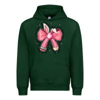 Forest Green easter bunny pencil bow Urban Hoodie - CowhideDigitalArt