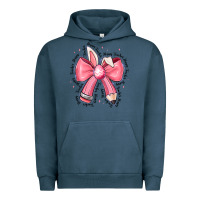 Pigment Midnight Navy easter bunny pencil bow Urban Hoodie - CowhideDigitalArt