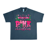 Midnight Navy i'm dreaming of a pink christmas flamingo Urban Heavy Tee - MaliasSmallBusiness