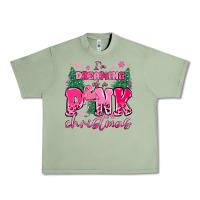 Oil Green i'm dreaming of a pink christmas flamingo Urban Heavy Tee - MaliasSmallBusiness