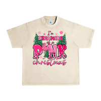 Sandshell i'm dreaming of a pink christmas flamingo Urban Heavy Tee - MaliasSmallBusiness