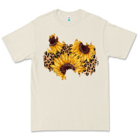 Bone sunflower leopard patch Premium Tee - AdoDesignShop
