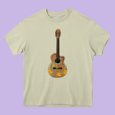 Mexican Guitar Heavy Core Tee Designed By Artiststas