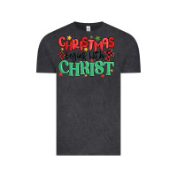 Vintage Black christmas begins with christ Vintage Tee - MaliasSmallBusiness