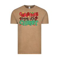Vintage Coffee christmas begins with christ Vintage Tee - MaliasSmallBusiness
