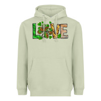 Matcha St. Patrick's Love luck with clover Heavyweight Hoodie - HowdyJamesFarm